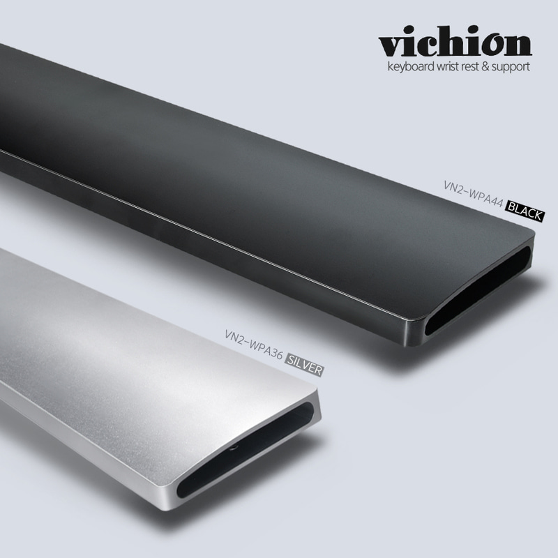 비치온 VN2-WPA44 알루미늄 키보드 손목 받침대 풀배열 블랙